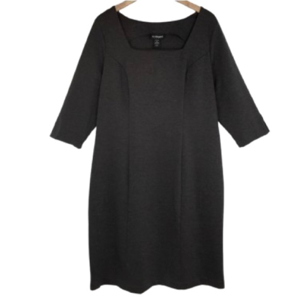 Lane Bryant Sheath Dress Gray Ponte Knit Women’s Sz14-16W